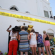 People pray as they pay their respects in front of Emanuel African Methodist Episcopal Church June 18, 2015, in Charleston, S.C.
Joe Raedle/Getty Images